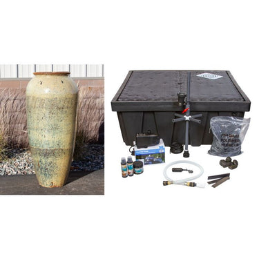 Tuscany FNT50412 Ceramic Triple Vase Complete Fountain Kit Vase Fountain Blue Thumb